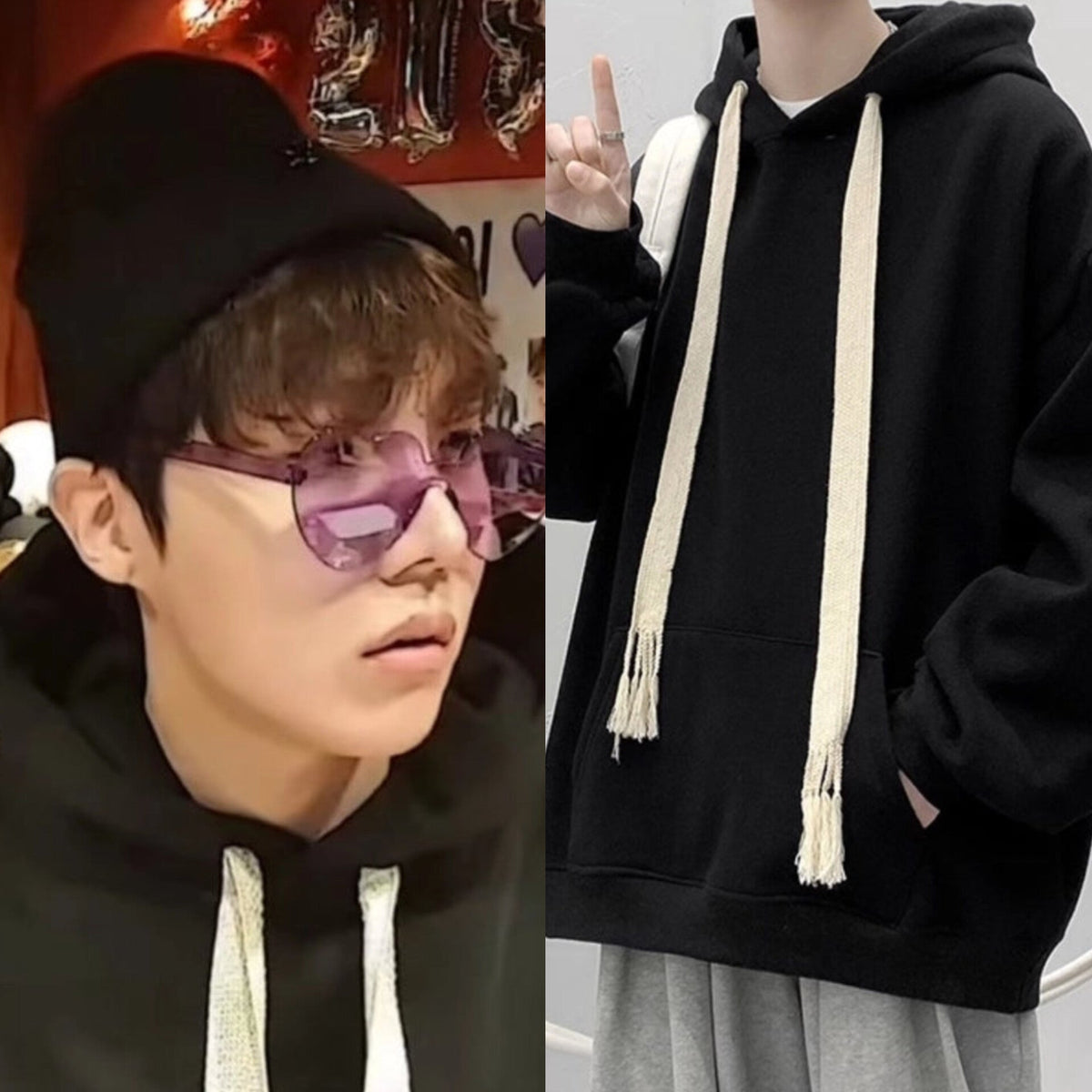 J-Hope Thick-String Oversized Hoodie