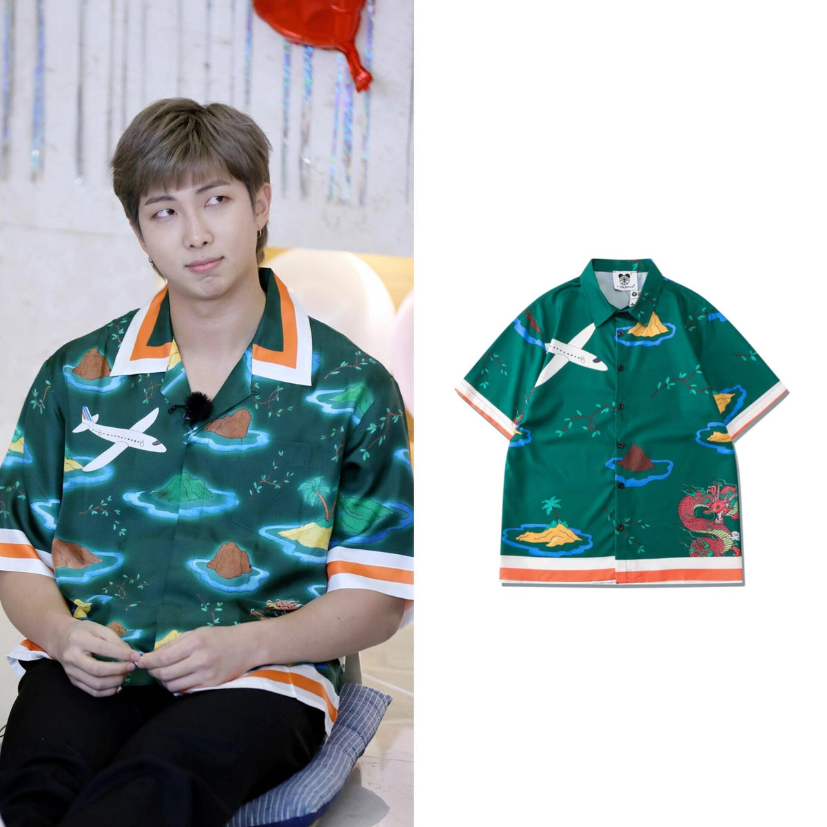 RM Olive Cartoon Shirt
