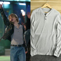 Jimin Ash Half-Button Tee