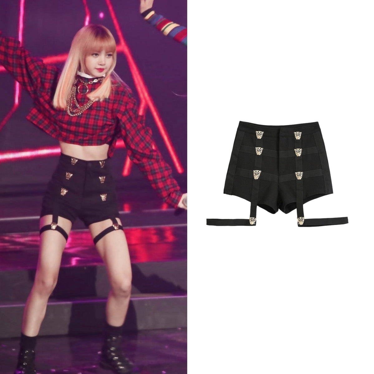 Lisa Leopard Strap Shorts