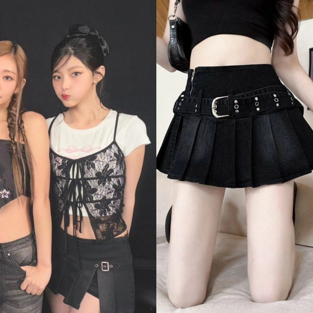 Haneul Belted Pleated Skirt