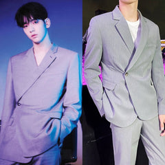 Soobin Asymmetrical Suit Jacket