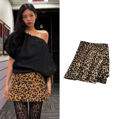 Jennie Leopard A-Line Skirt