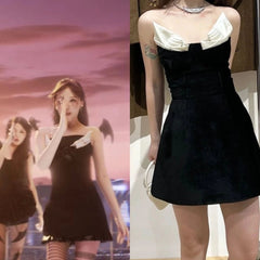 Liz Corduroy Origami Mini Dress