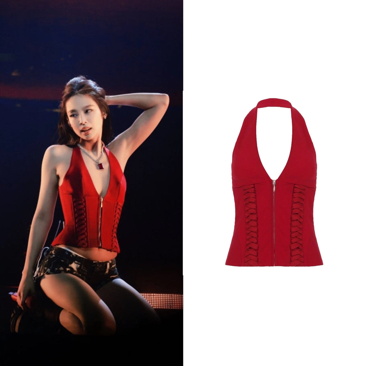 Jennie Lace-Up Halter Top