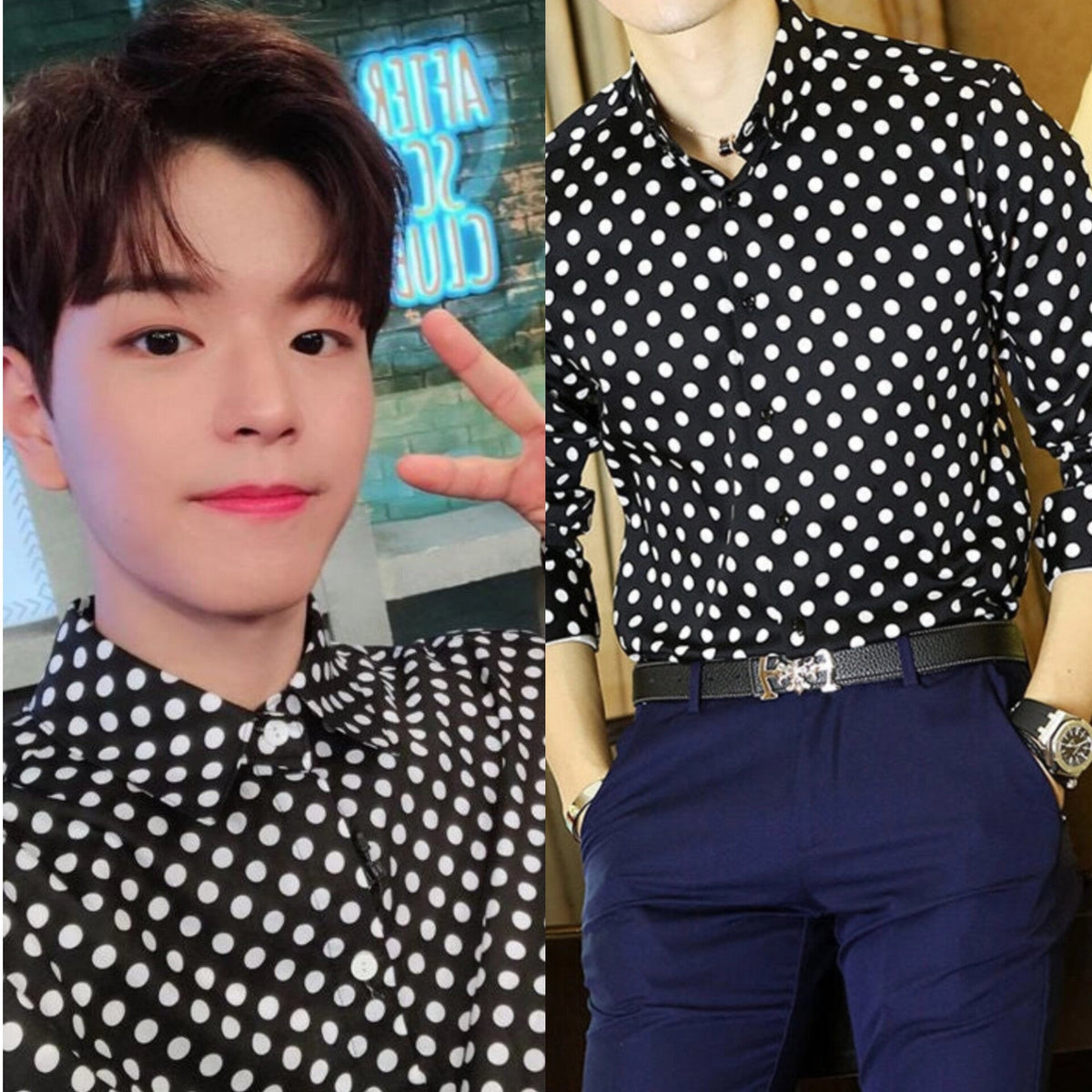 Seungmin Polka Dot Shirt