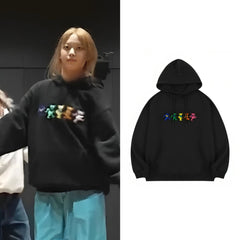 Haerin Black Dancing Bears Hoodie