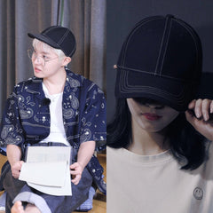 J-Hope Black Stitch-Out Baseball Cap