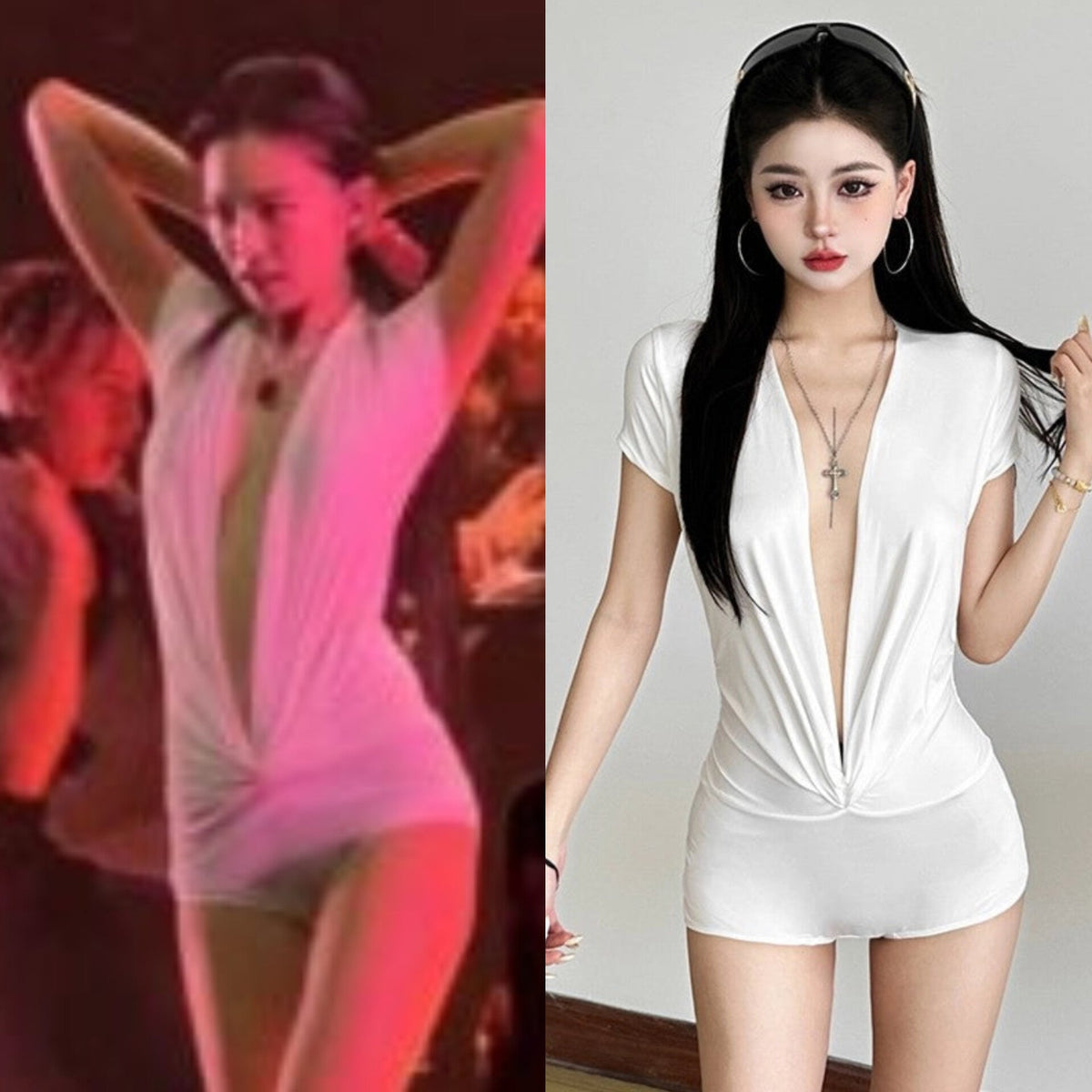 Jennie Deep V-Neck Bodysuit