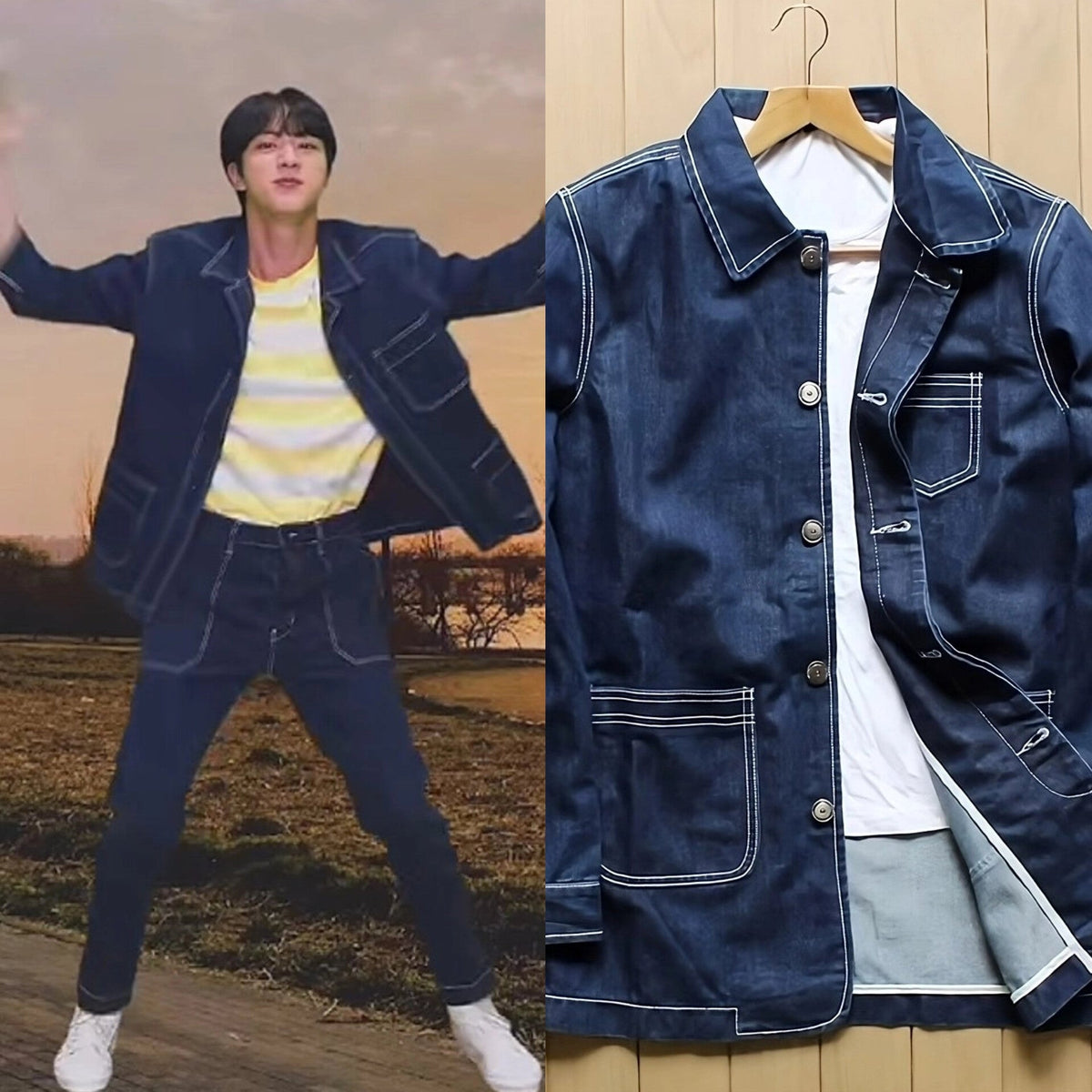 Jin Pocket-Detail Denim Jacket