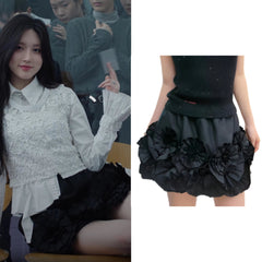 Gaeul 3D Floral Ruffle Skirt